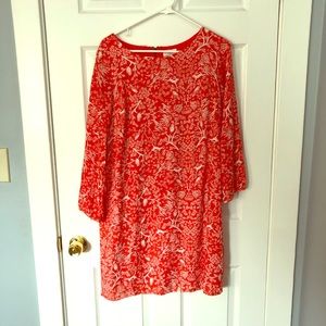 Old Navy Size M Tall Red Fall Deer Print Dress